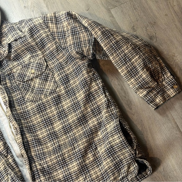 Big Mac Jacket Mens XLT Brown Plaid Hooded Quilted Insulated Flannel Workwear - Picture 4 of 13